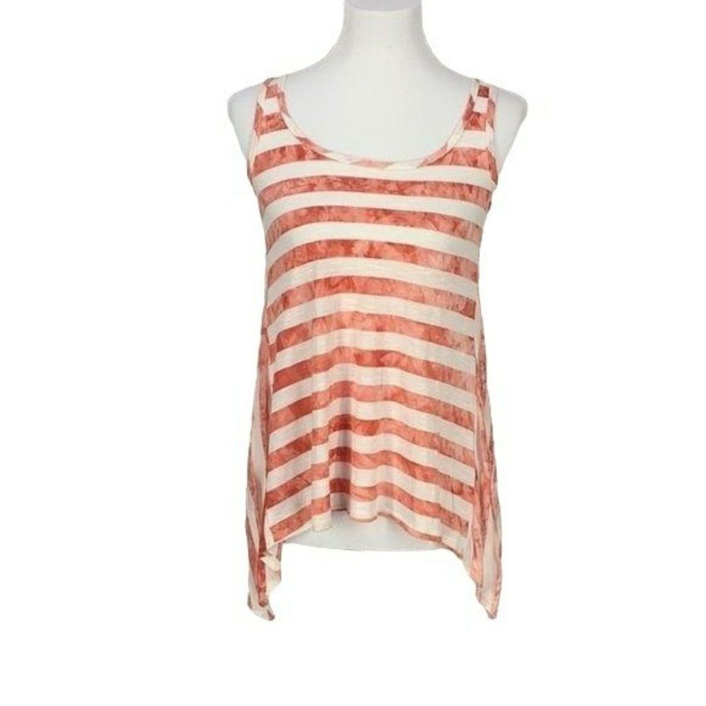 Motherhood Maternity Woman's Shark Bite Red‎ & White Stripe Tank Top Size XS
